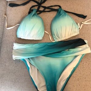 La Blanca island goddess halter triangle bikini XL